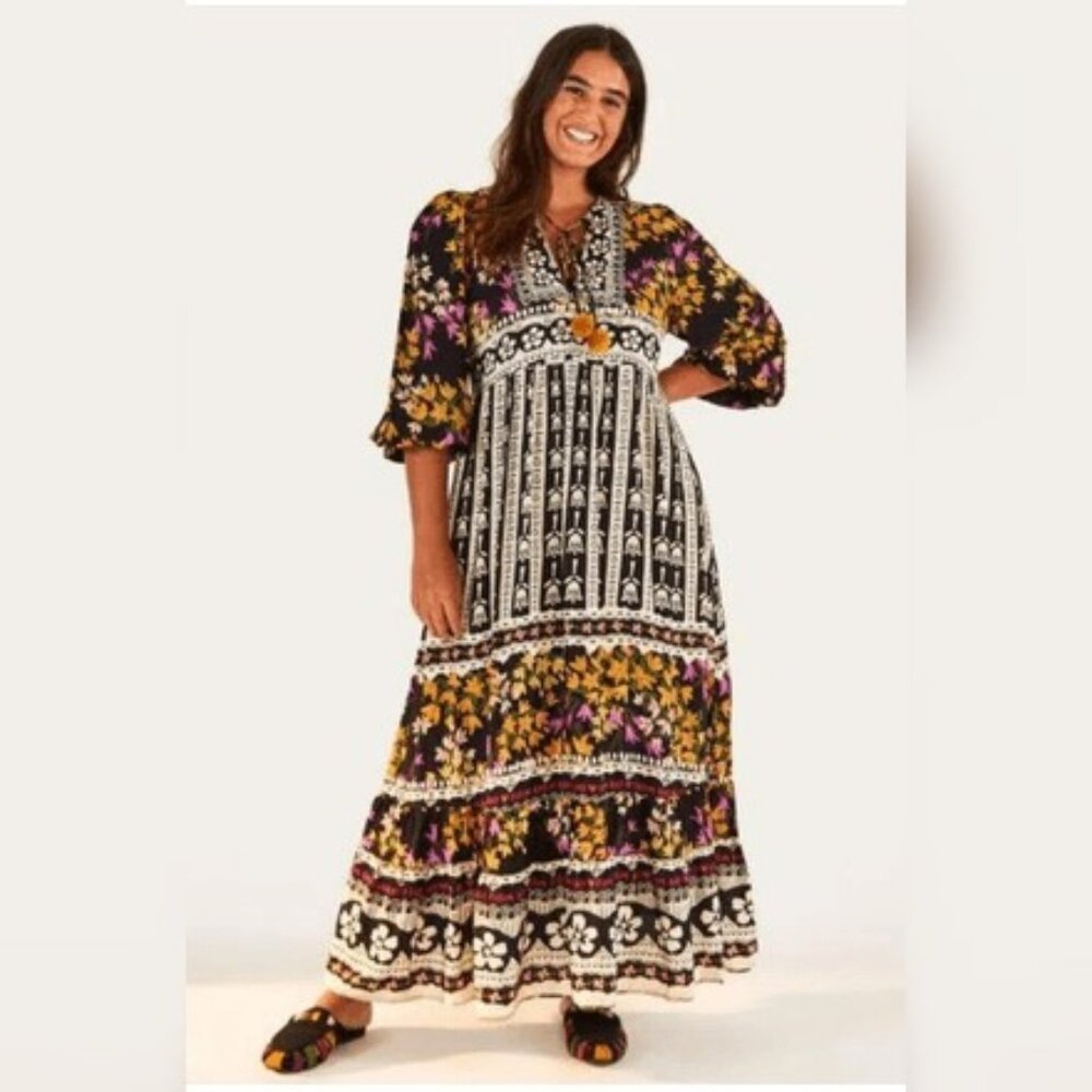 FARM Rio Winter Romance Maxi Dress sz XS NWT ADORABLE!!!